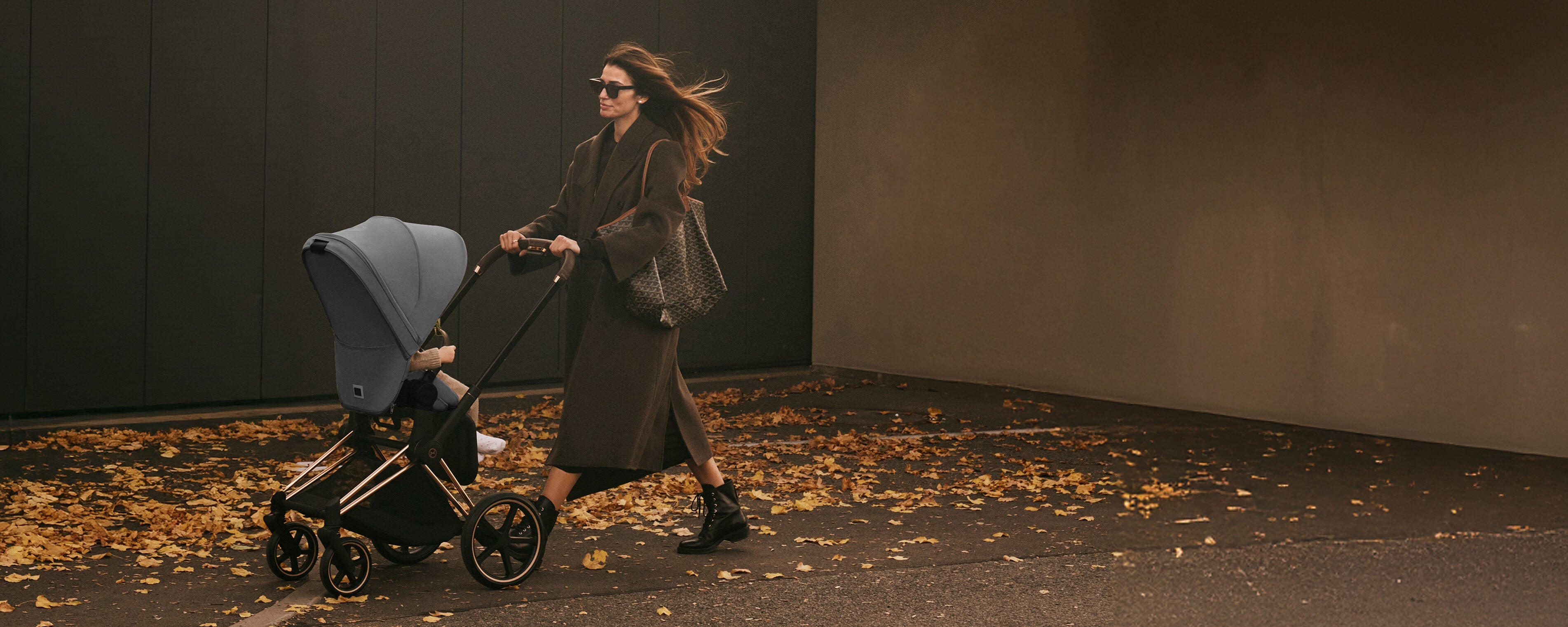 Donna con passeggino Cyber