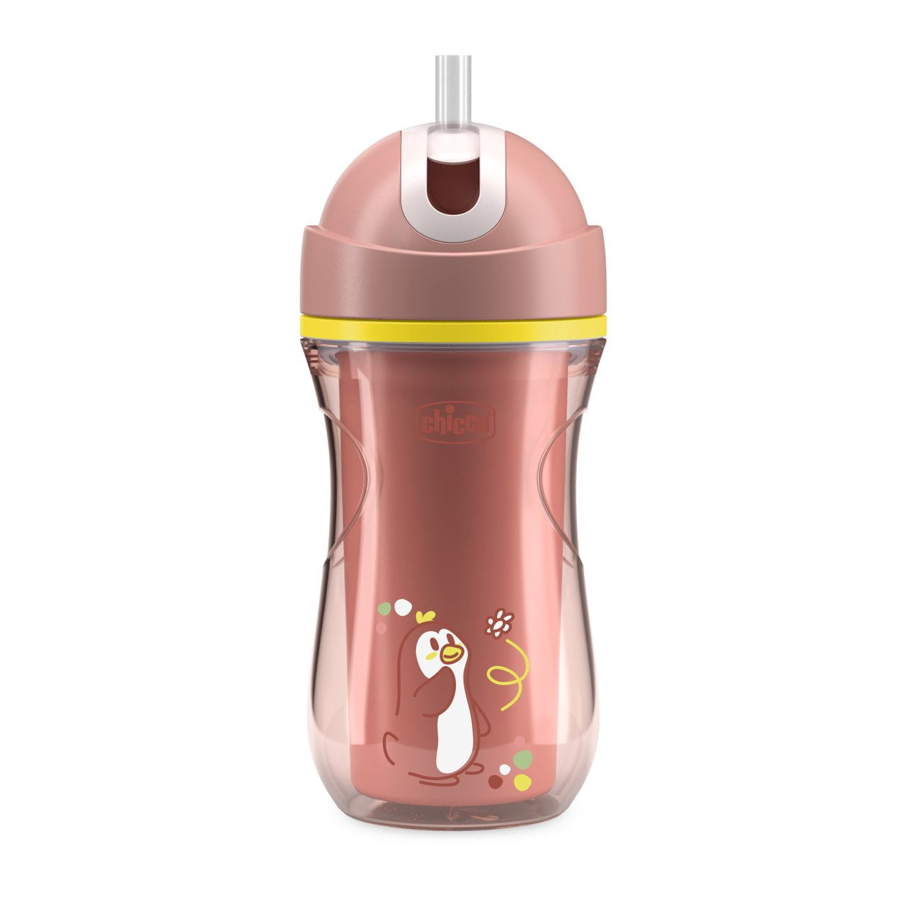 Pink Tazza Sport Cup for toddlers with silicone straw and anti-drip design