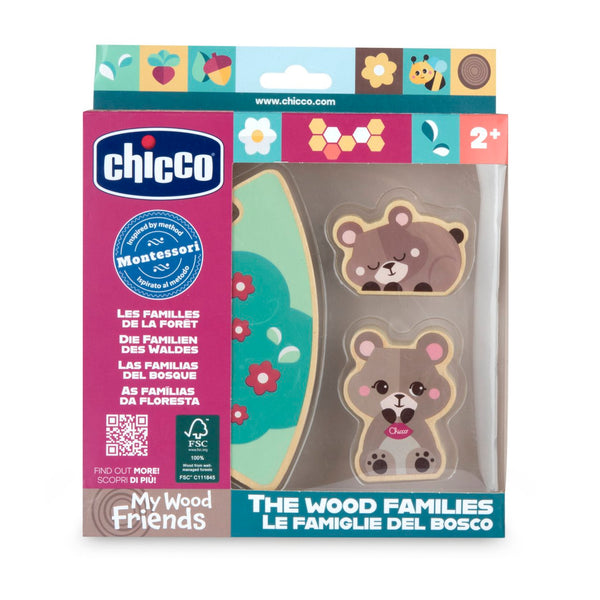 GIOCO LEGNO ORSETTO ROSSO FAMIGLIA NEL BOSCO CHICCO