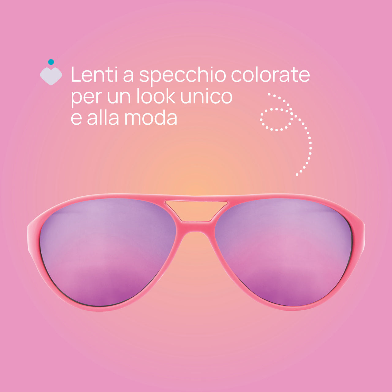 OCCHIALE A SPECCHIO 36+ ROSA CHICCO