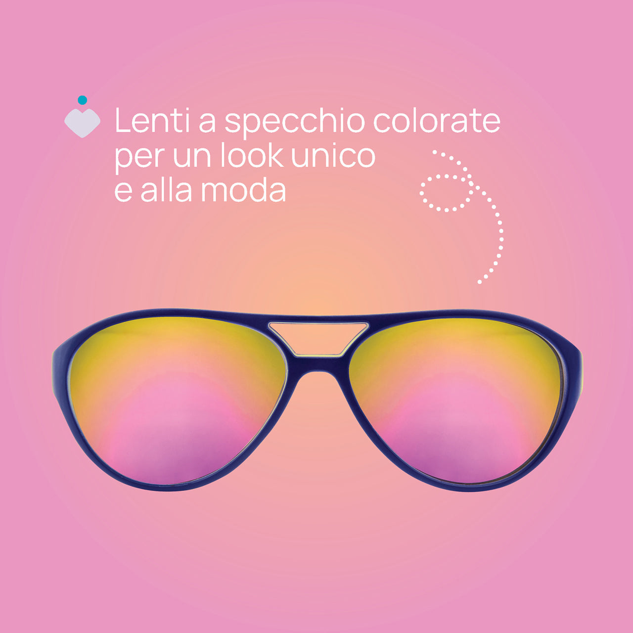 OCCHIALE A SPECCHIO BLU 36+ CHICCO