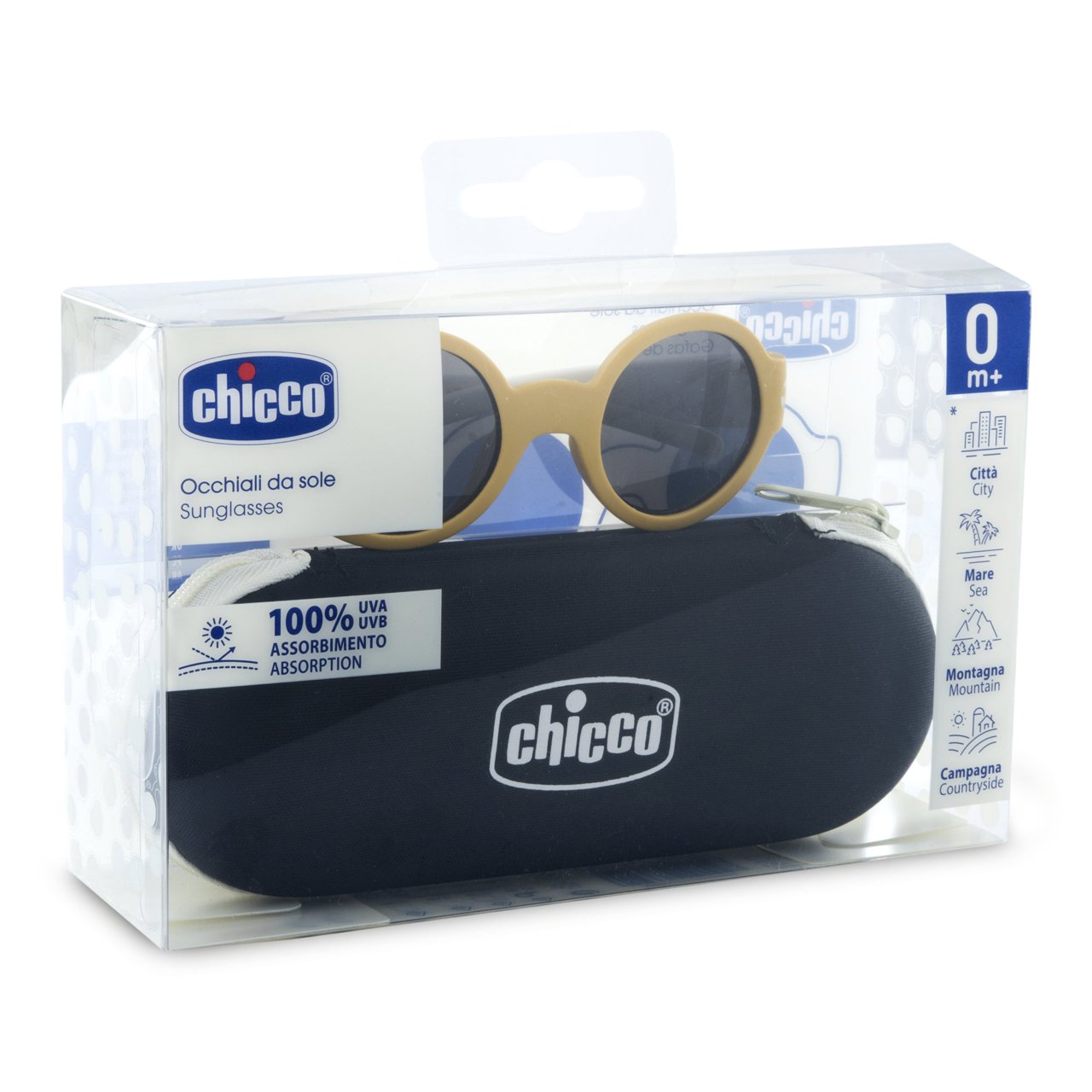 OCCHIALE 0M+ BEIGE LENTI FUME' CHICCO