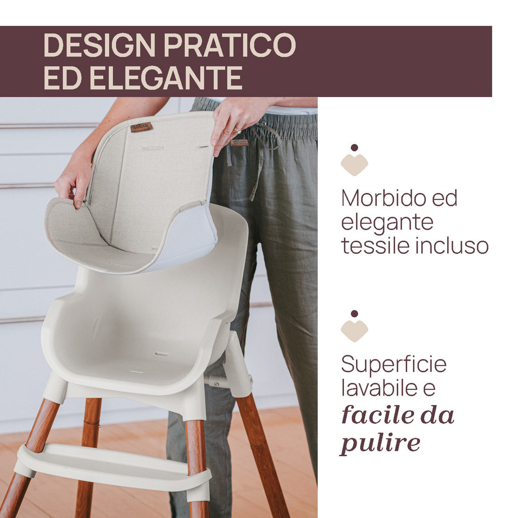 SEGGIOLONE ZEST PLUS WOODEN GREY