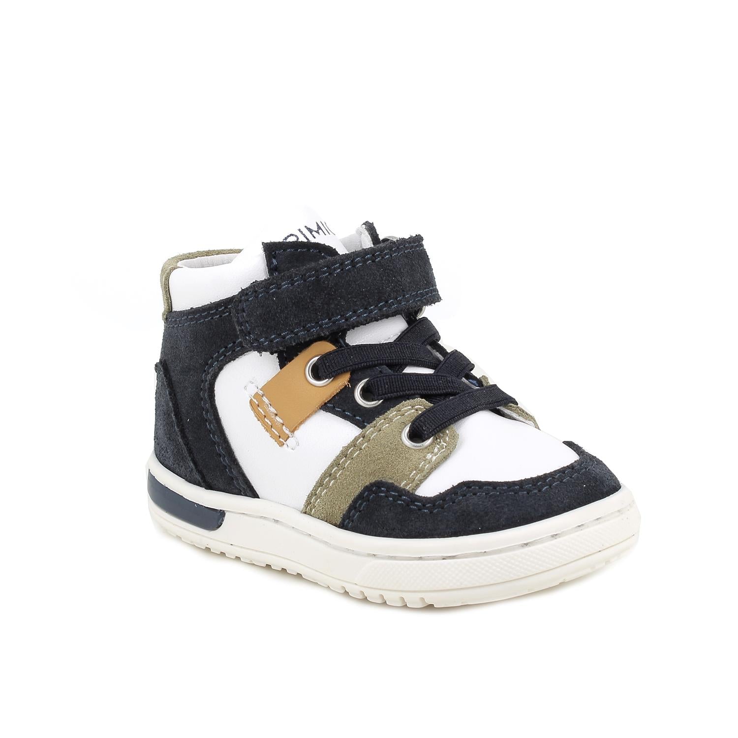 SCARPA SNEAKERS BIANCO E BLU SCAMOSCIATO PRIMIGI BOY