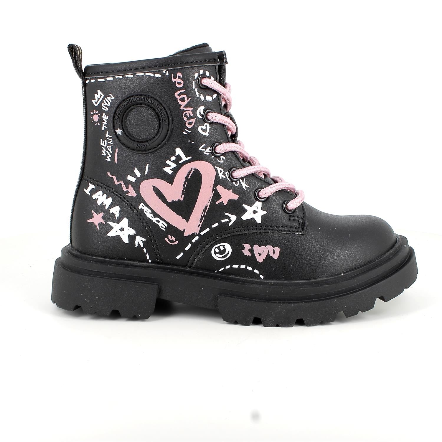 SCARPA ANFIBIO NAPPA STAMPATO PRIMIGI GIRL