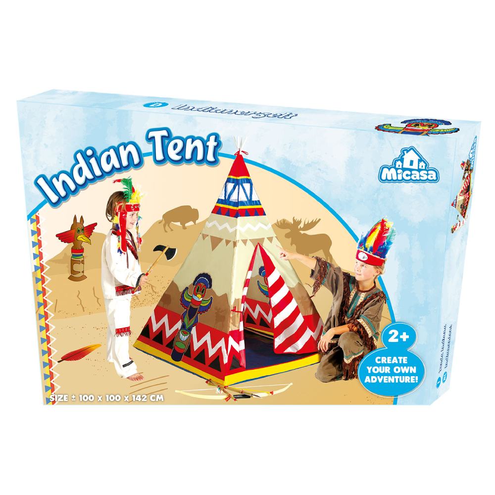 Tenda degli Indiani in nylon per bambini 2+ di 100x100x142 cm gioco creativo