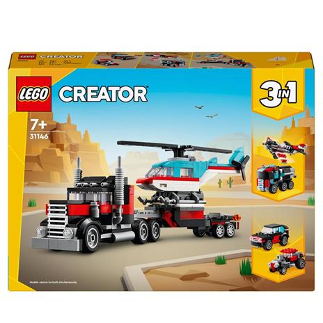 LEGO Creator autocarro con elicottero set 3 in 1 per bambini 7+ anni