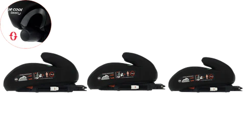 Seggiolino Auto Boosty I-Size regolabile con braccioli per bambini da 125 a 150 cm, sicurezza Isofix, design evolutivo e facile regolazione altezza.
