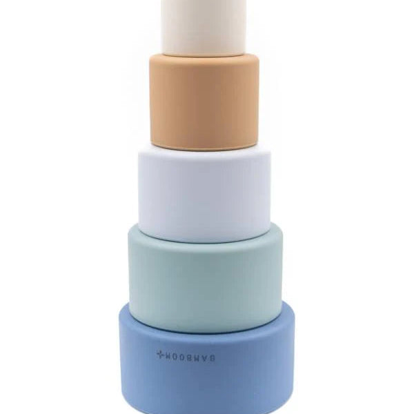 GIOCO TORRE CUBI AZZURRO BAMBOOM