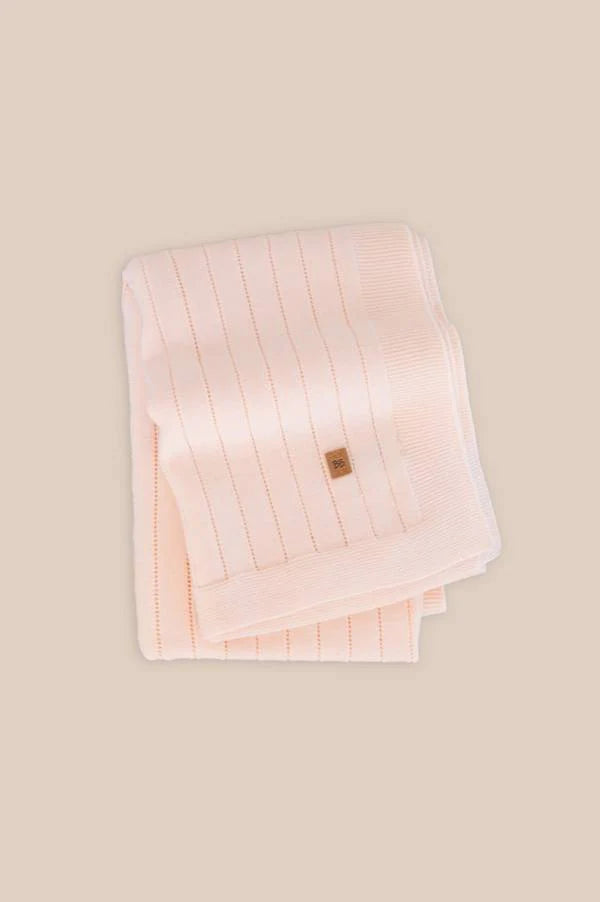 COPERTA A MAGLIA TRAMA RIGHE PINK