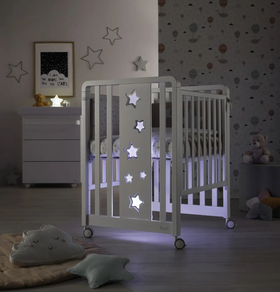 LETTINO GLAM LUX BIANCO+PIUMONE AVANA