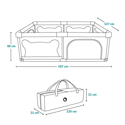 BOX PLAY PEN WILLOW LIONELO