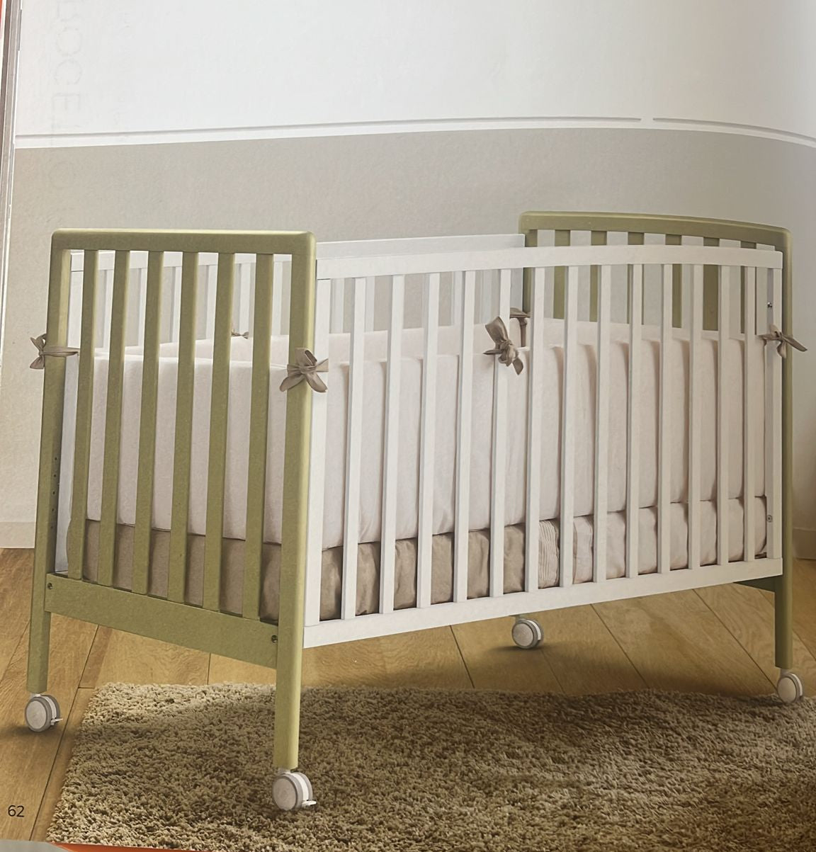 LETTINO FLIPPY BIANCO/VERDE+MATERASSO