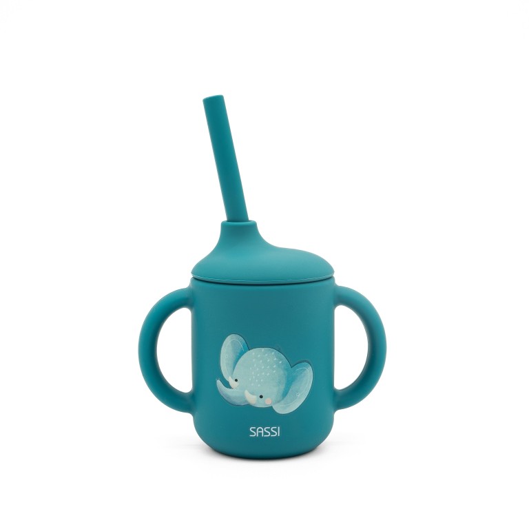 BICCHIERE SILICONE ELEFANTE SASSI