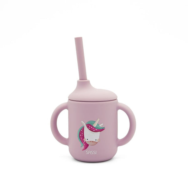 BICCHIERE SILICONE UNICORNO SASSI