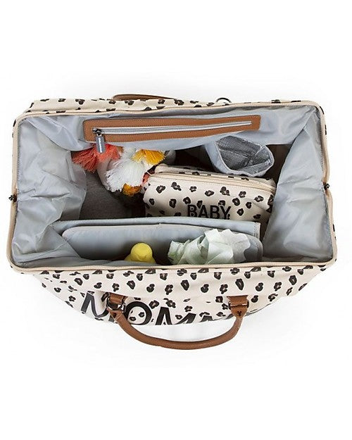 BORSA  MOMMY BAG LEOPARDATO