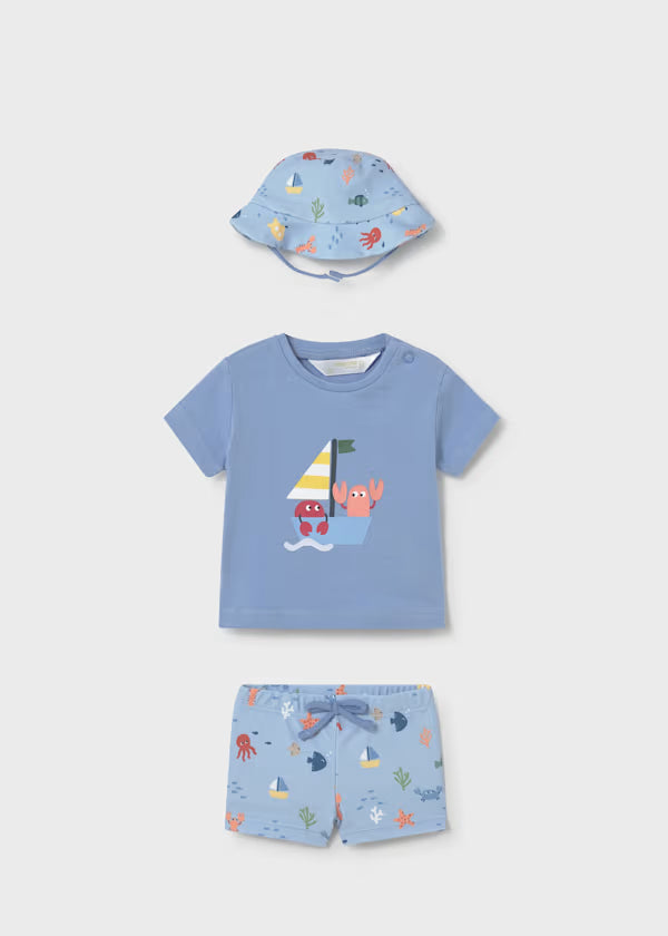 SET MAGLIETTA+COSTUME+CAPP MAYORAL BOY