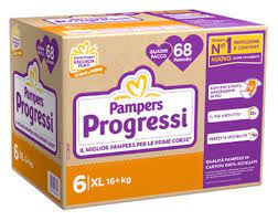 PAMPERS PROGRESSI QUADRIPACK XL 68 PANNOLINI