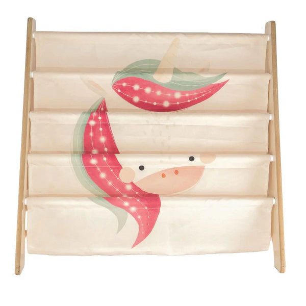 LIBRERIA SCAFFALETTO MONTESSORI PER LIBRI TESSUTO UNICORNO