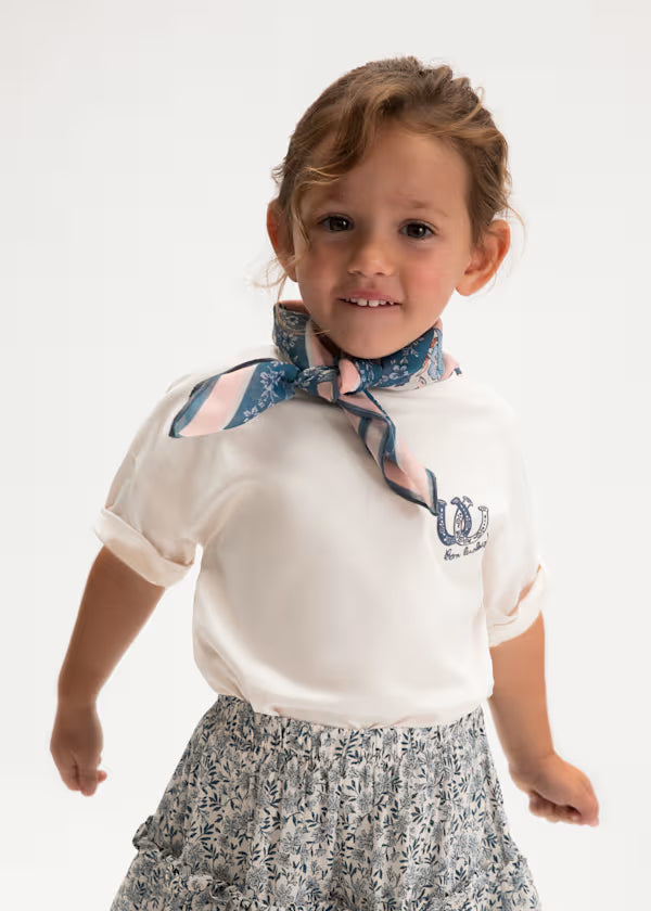 MAGLIETTA M/C CON FOULARD MAYORAL GIRL