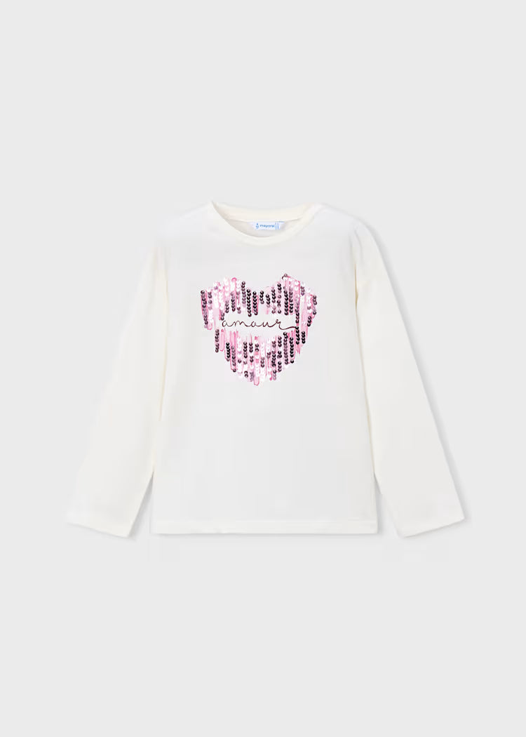 MAGLIETTA M/L CON CUORE MAYORAL GIRL