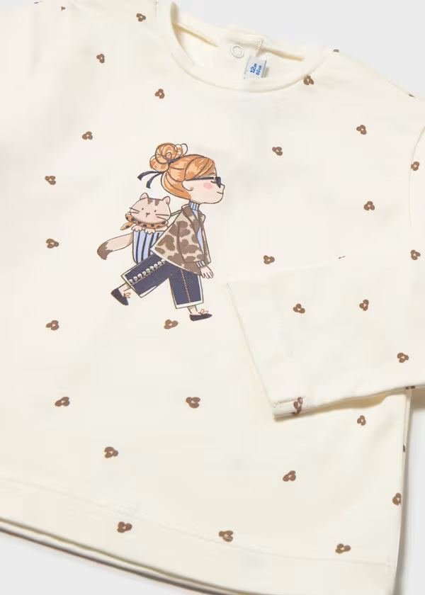 MAGLIETTA M/L BIMBA E GATTO MAYORAL GIRL
