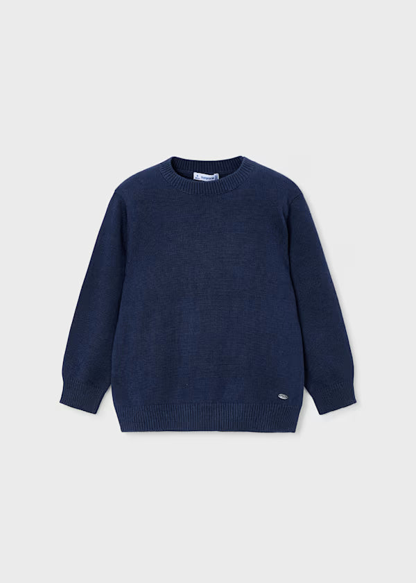 Navy blue long sleeve crewneck maglioncino basico for boys