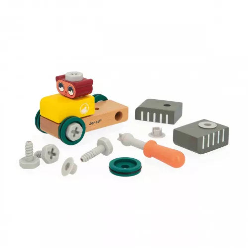 GIOCO IN LEGNO VEICOLO BRICO KID'S ORSO JANOD