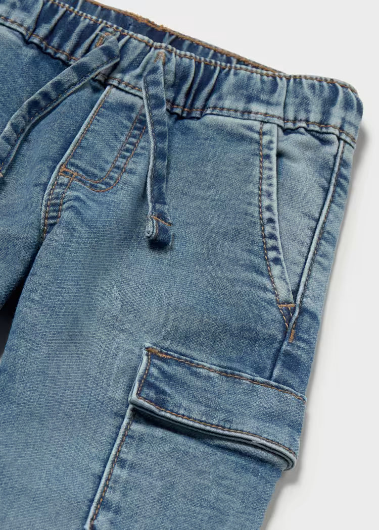 PANTALONE SOFT DENIM CARGO MAYORAL BOY