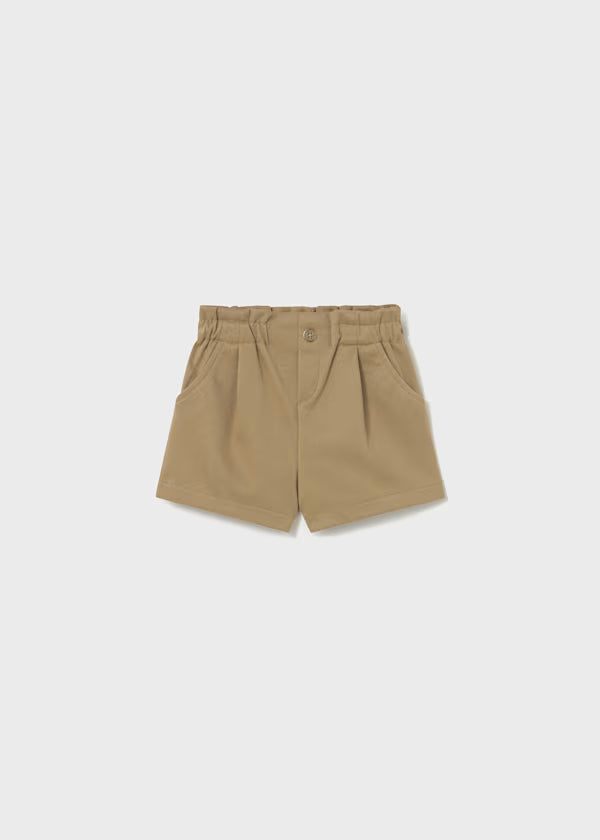 Bermuda Punto Twill baby shorts with elastic adjustable waist and decorative fake front pockets