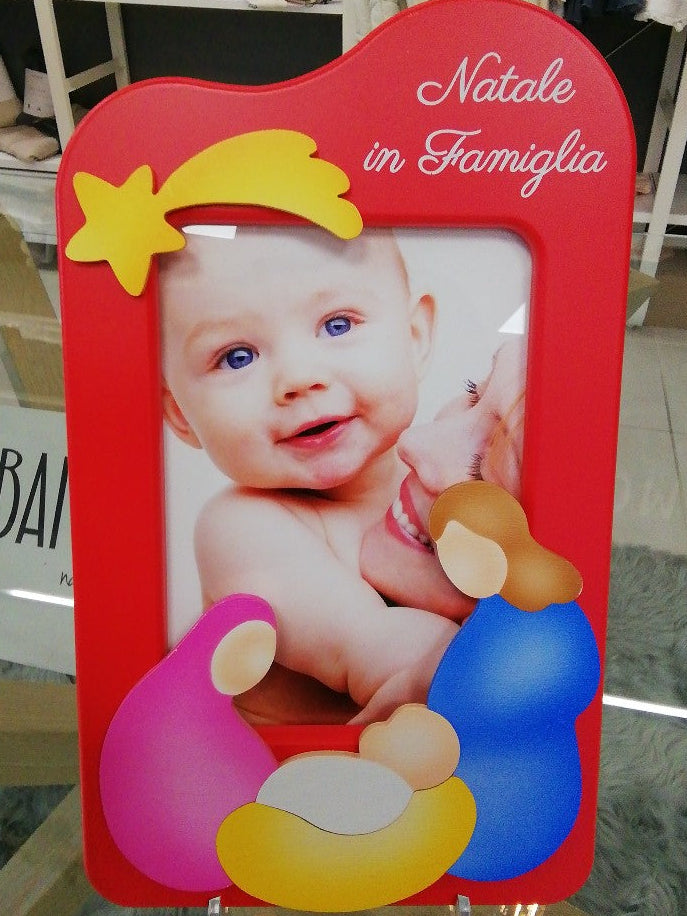 PORTAFOTO NATALE IN FAMIGLIA ROSSO