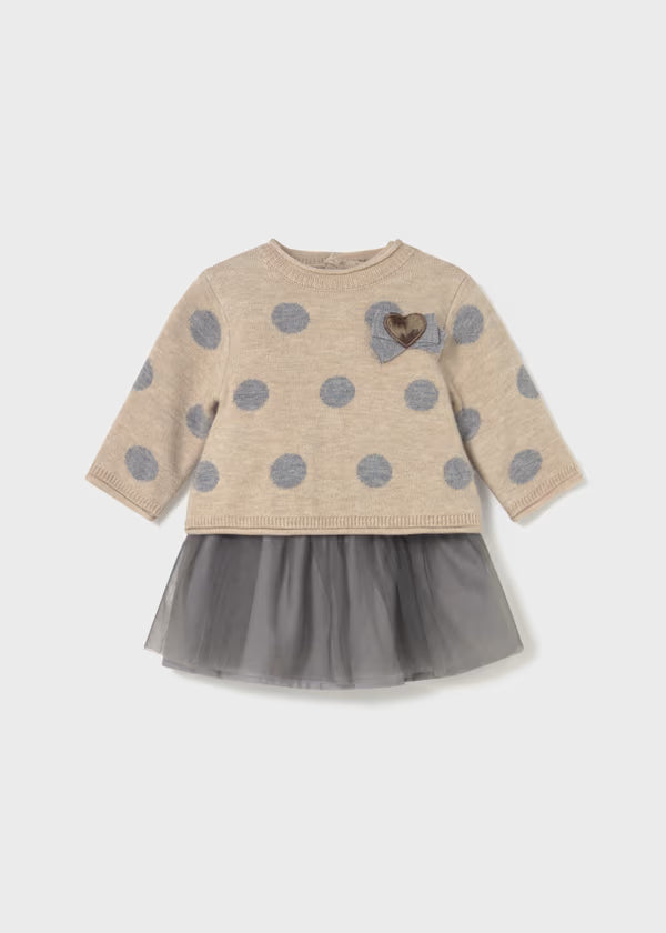 VESTITO TRICOT TULLE MAYORAL GIRL