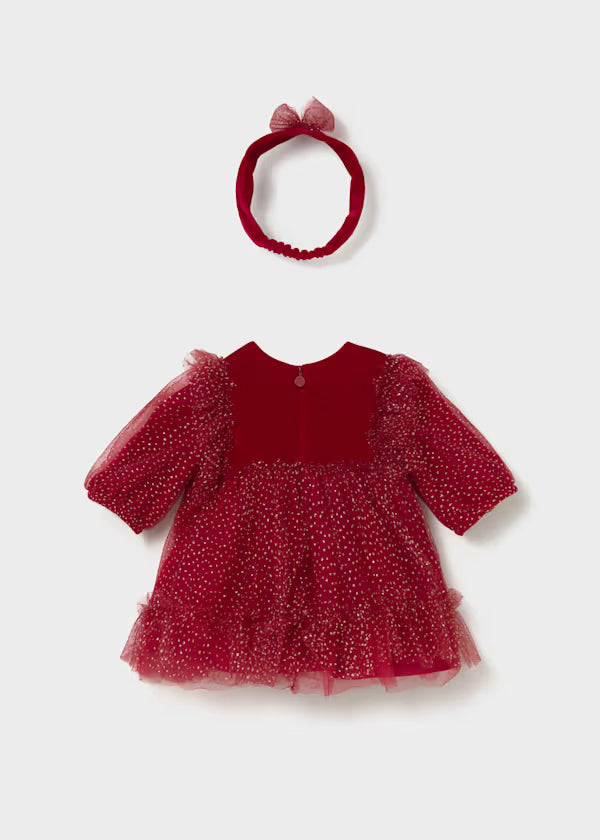 VESTITO VELLUTO ROSSO CERC MAYORAL GIRL