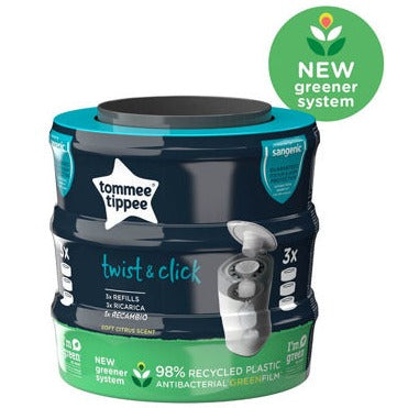 RICARICHE SANGENIC TWIST&CLICK 3PZ GREEN SYSTEM