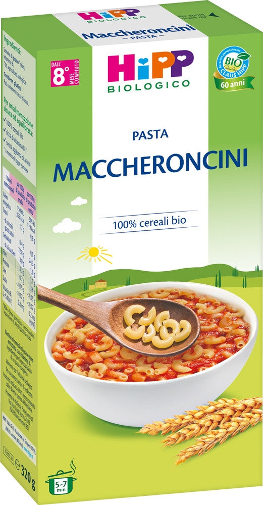 PASTA MACCHERONCINI HIPP 320GR - ANNI VERDI