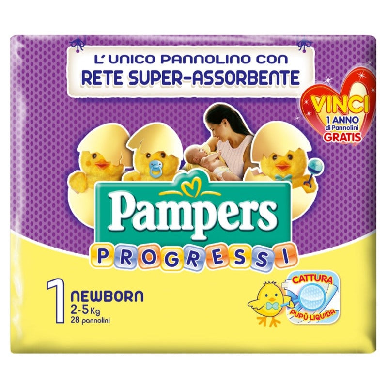 Pampers Newbaby Newborn diapers size 1 for 2-5kg babies with super-absorbent layer and wetness indicator