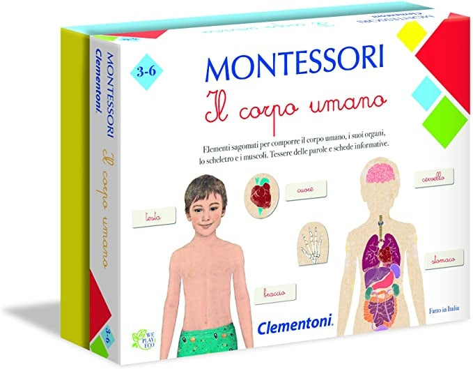 GIOCO MONTESSORI IL CORPO UMANO 3/6 ANNI                                        
