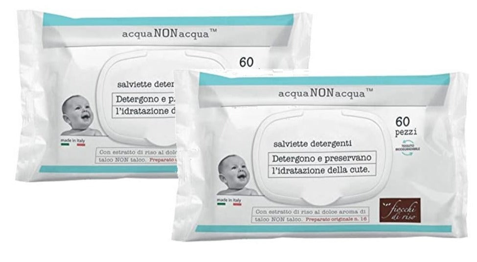 OFFERTA 2PZ SALVIETTE ACQUA NON ACQUA FIOCCHI DI RISO