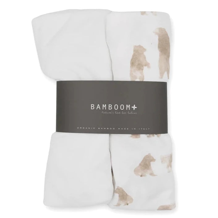 LENZUOLO COPRIMATERASSO CON ANGOLI PER CULLA 2PZ  ORSO