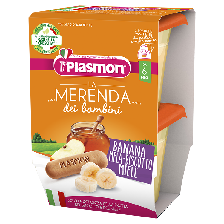 MERENDA BANANA+MELA+BISC+MIELE 2X120 PLA - ANNI VERDI