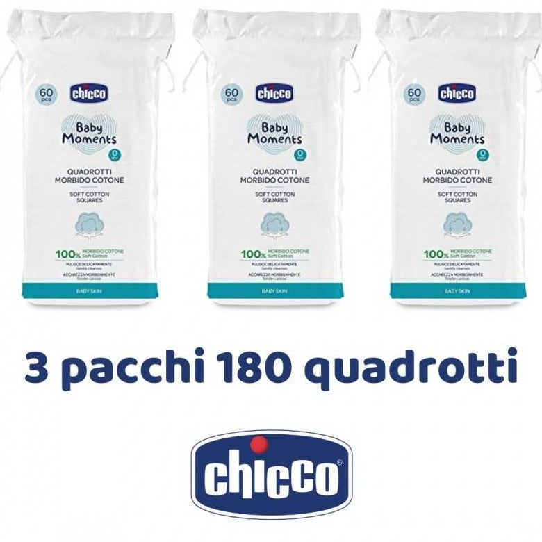 OFFERTA 3PZ COTONE QUADROTTI CHICCO