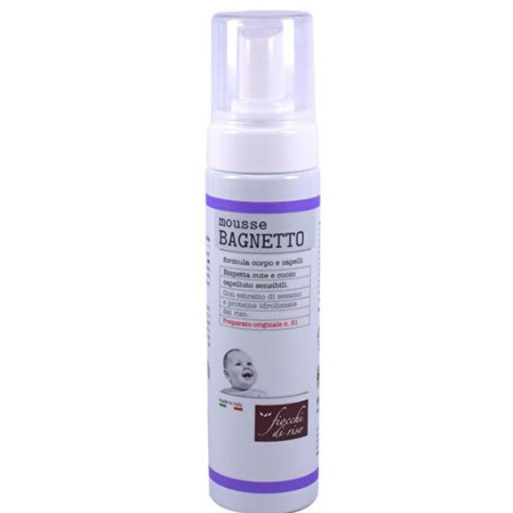 MOUSSE BAGNETTO FUXIA FIOCCHI DI RISO