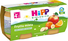 OMO FRUTTA MISTA BIO HiPP organic mixed fruit puree 2x80g gluten-free baby snack