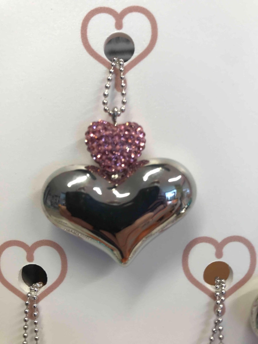 COLLANA CRISTAL CUORE ROSA                                                      
