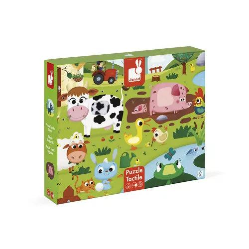 GIOCO PUZZLE TATTILE ANIMALI FATTORIA JANOD
